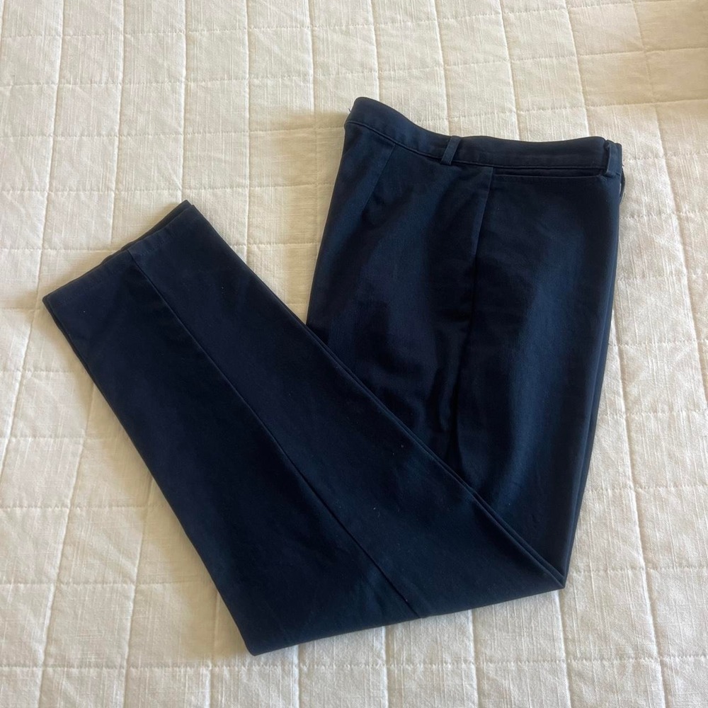Womans Vintage Dockers Navy Trousers | Preppy Straight Leg Pants | Size 6